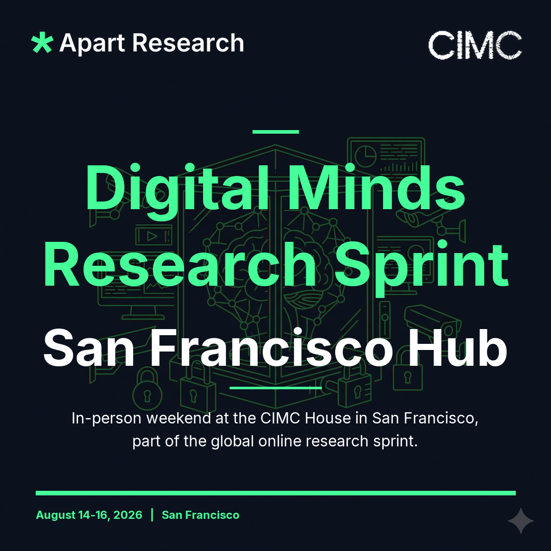 Digital Minds Research Sprint 2026 - San Francisco - Apart Research