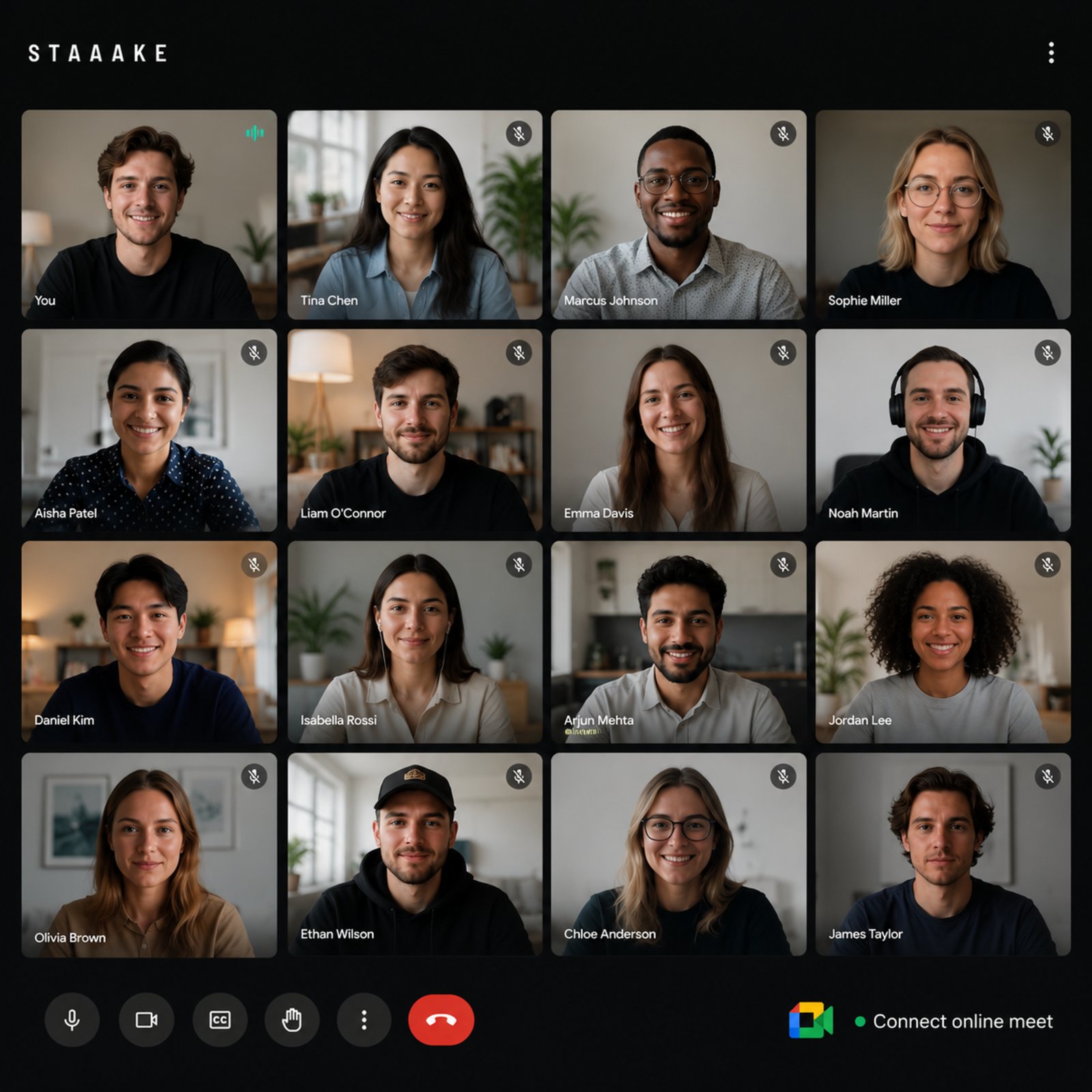 Fundadores y Creadores de staaake Tech/AI — Reunión Semanal en Línea