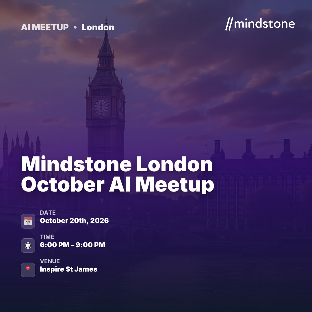 Rencontre AI en octobre à Mindstone Londres
