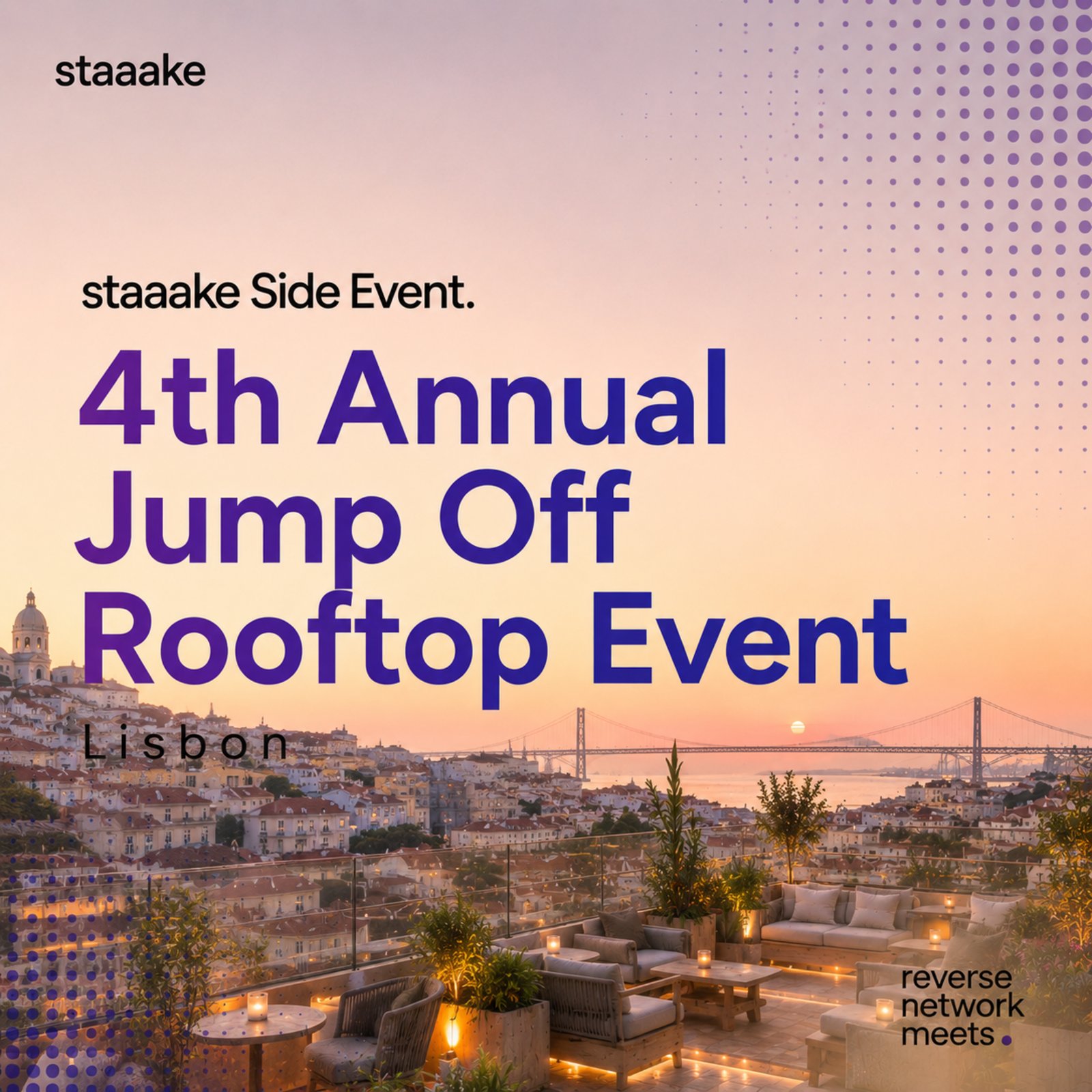 4ta Reunión Anual staaake Jump Off Evento Rooftop AI/Tecnología — Encuentro de Redes Inversas
