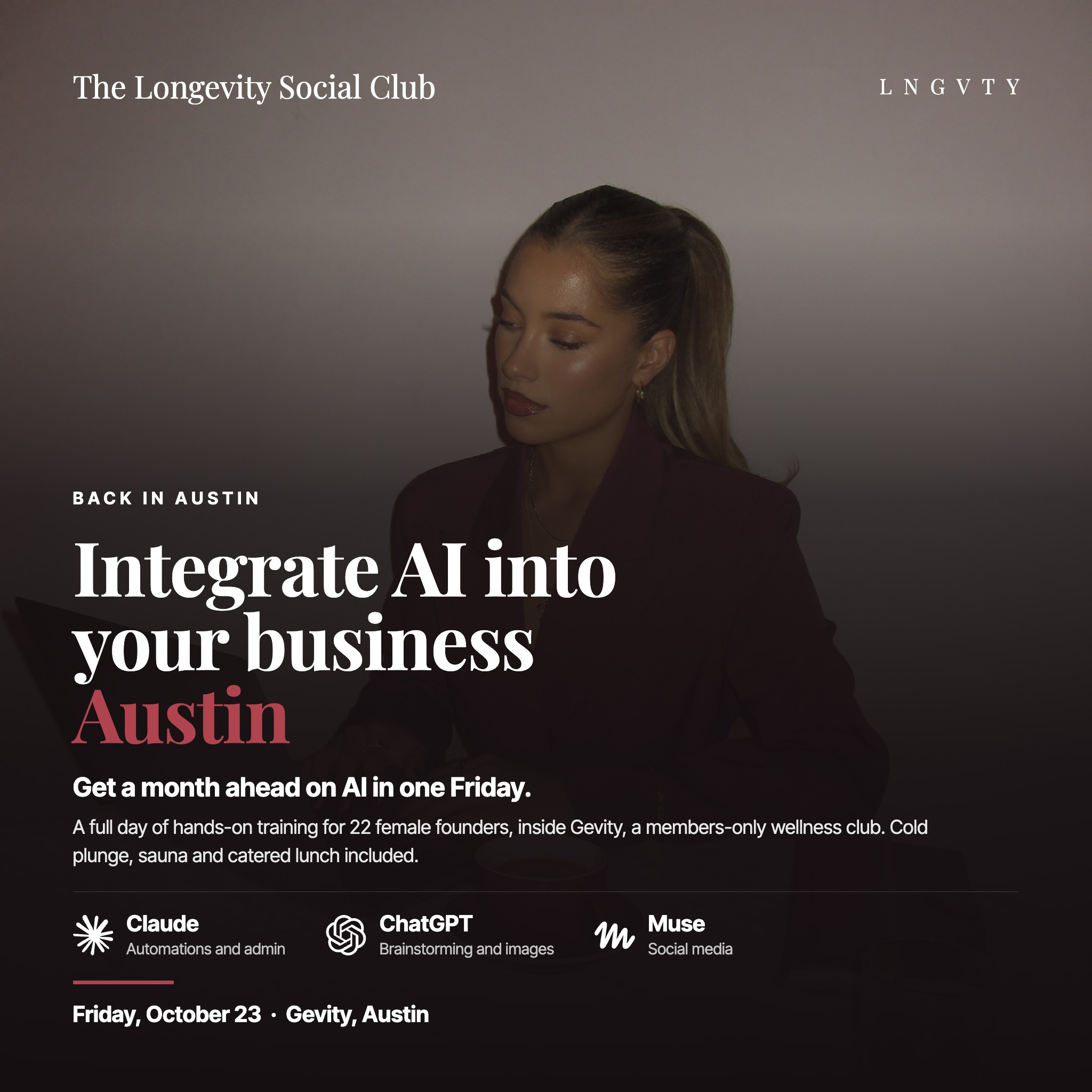 Integrate AI into your business · Female founders in Austin