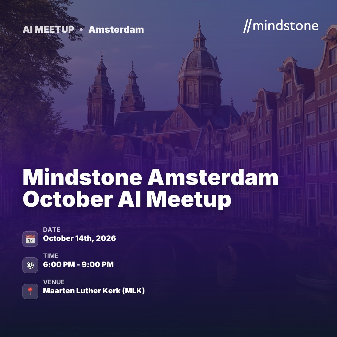 Meetup AI d'octobre de Mindstone Amsterdam