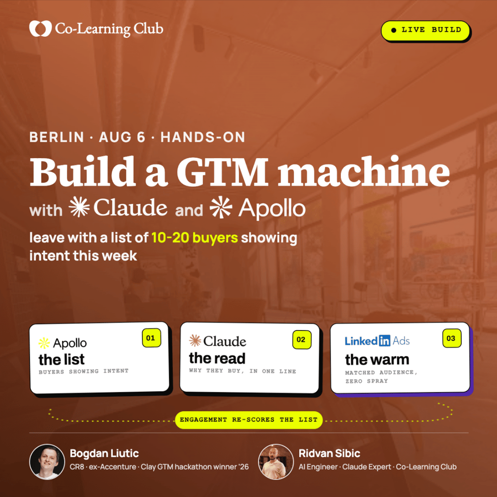 Build a GTM machine, live: Claude + Apollo