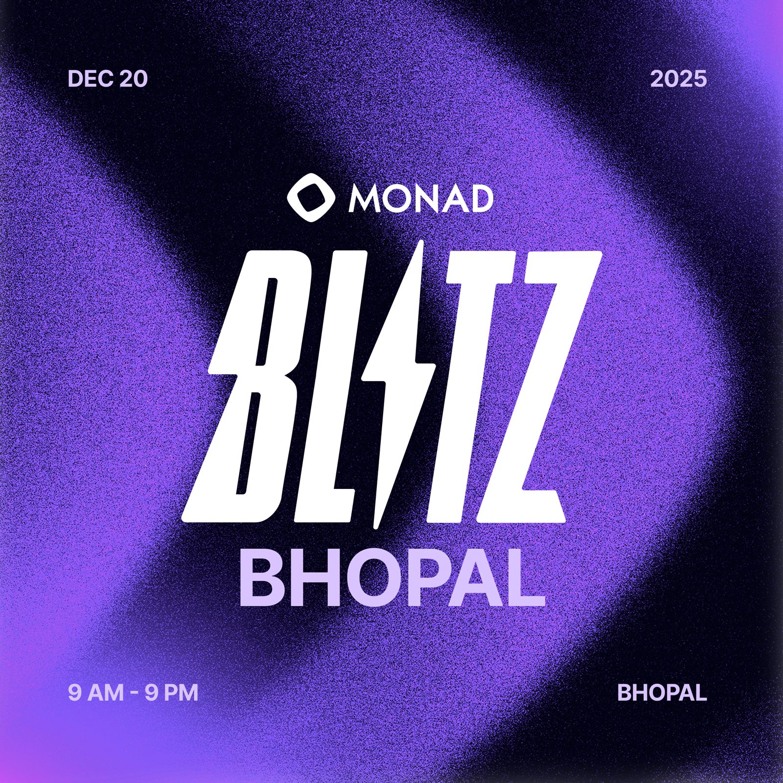 Monad Blitz Bhopal official event artwork