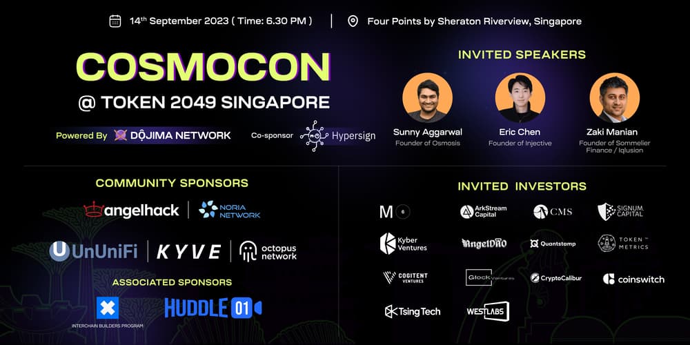 COSMOCON @ Token 2049 Singapore · Luma