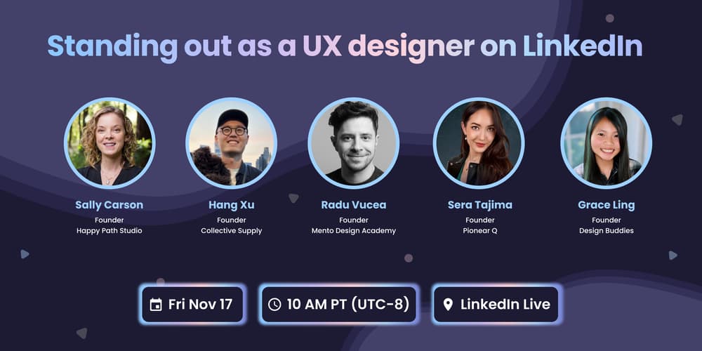Standing out as a UX designer on LinkedIn · Luma