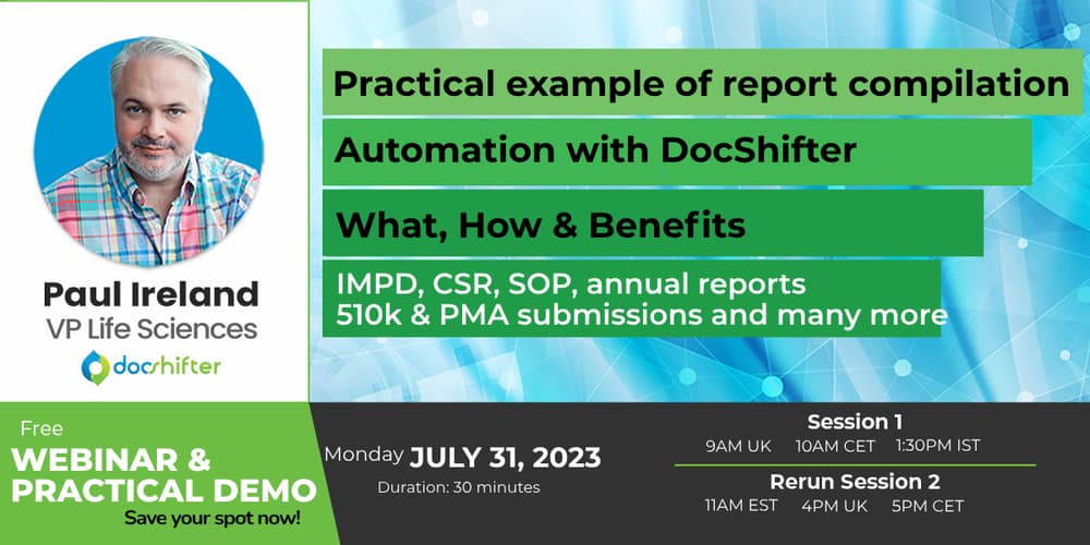 Practical example of report compilation: Automation with DocShifter ...