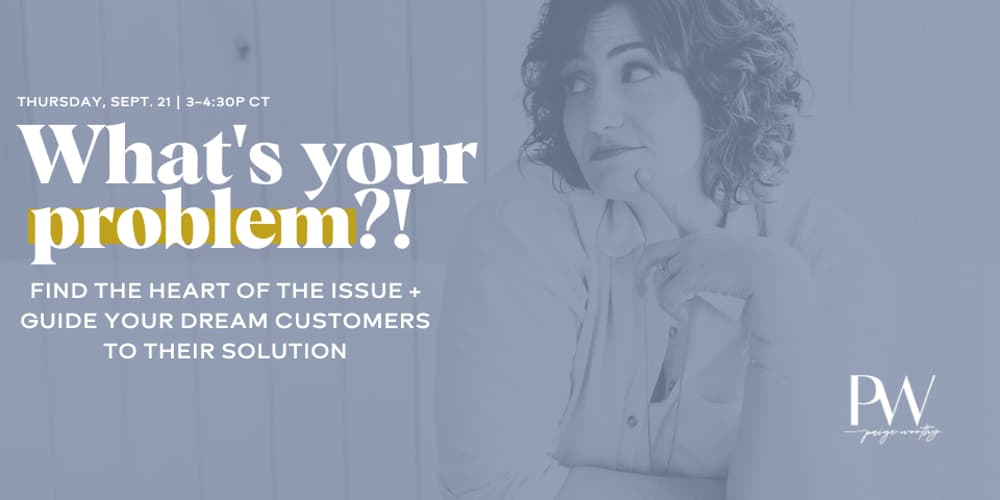 Free Workshop: What's Your Problem? · Zoom · Luma