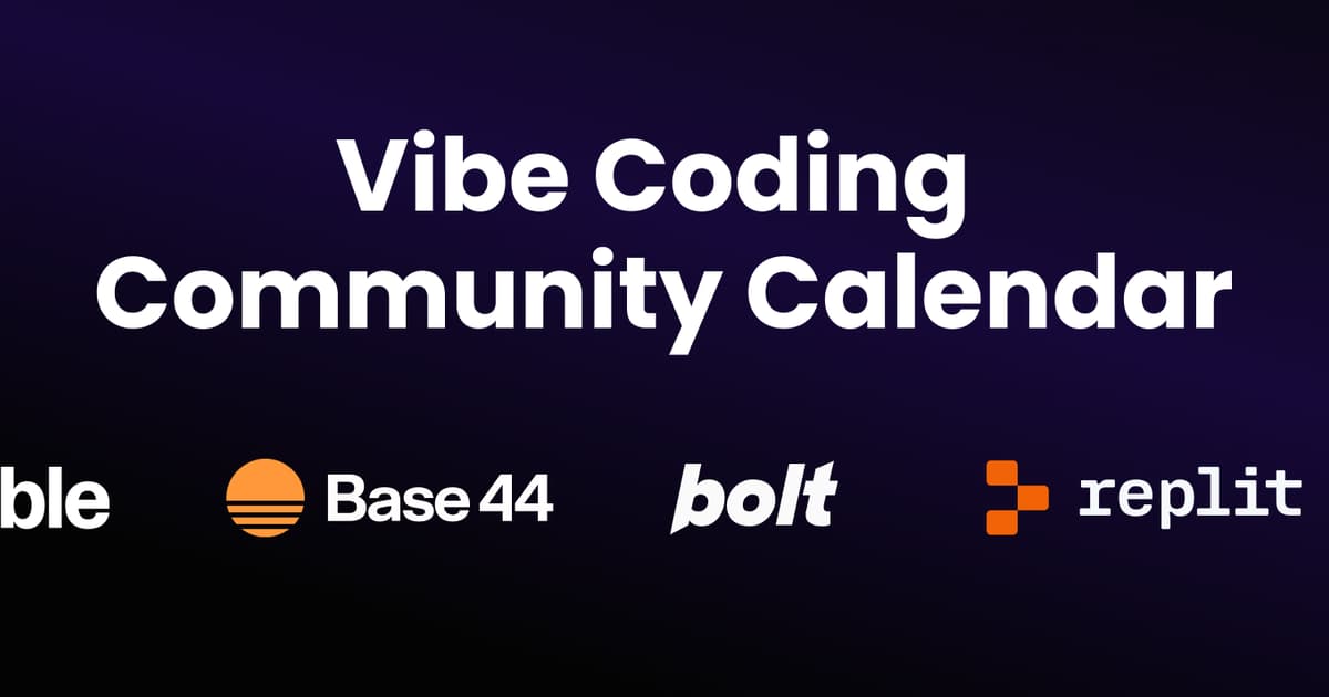 Vibe Coding Community · Events Calendar