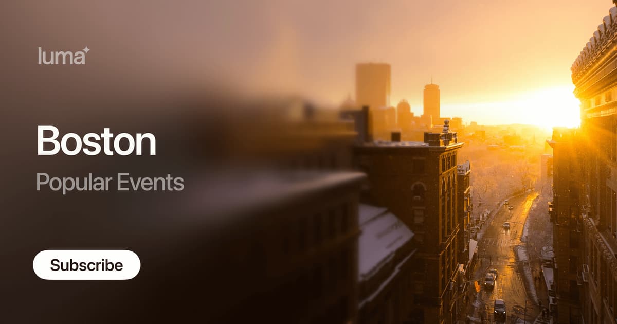 Popular events in Boston · Events Calendar