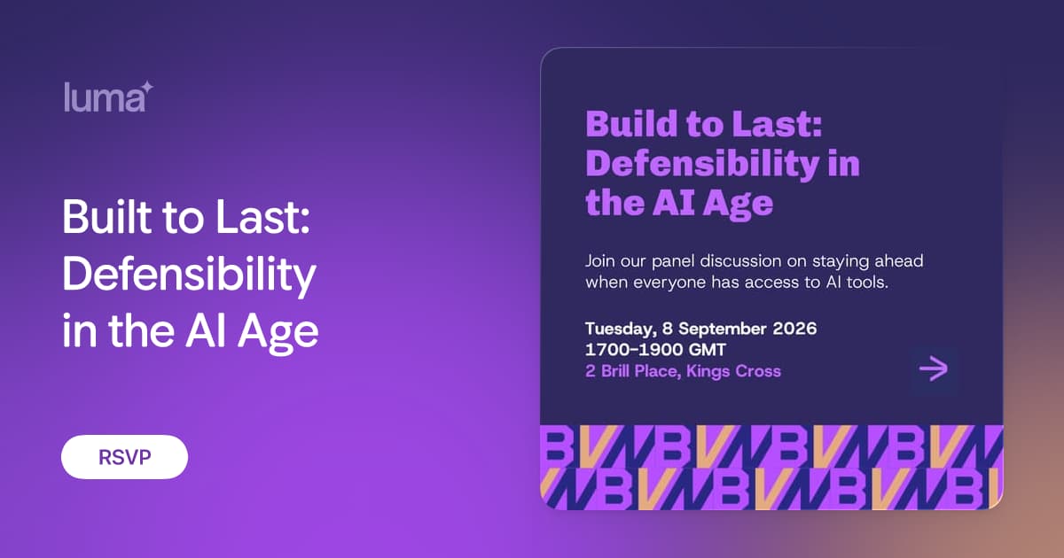 Built to Last: Defensibility in the AI Age event atmosphere