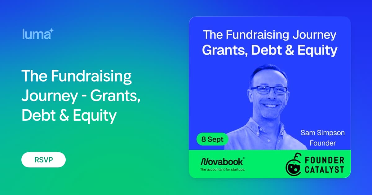 The Fundraising Journey - Grants, Debt & Equity event poster