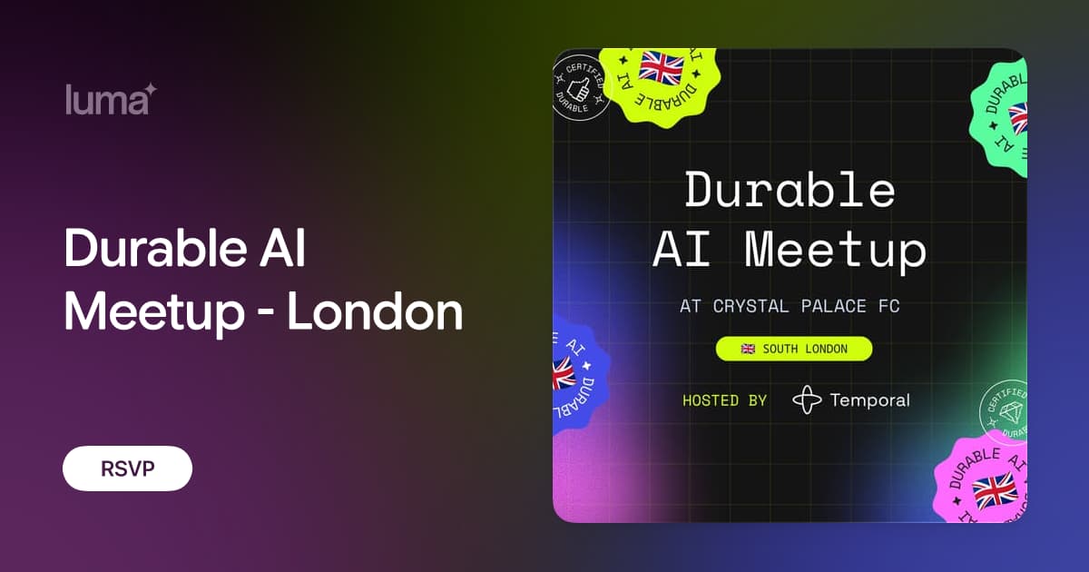Durable AI Meetup - London event poster