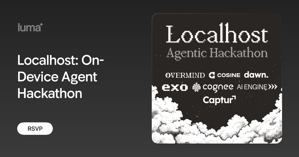 Localhost: On-Device Agent Hackathon event poster