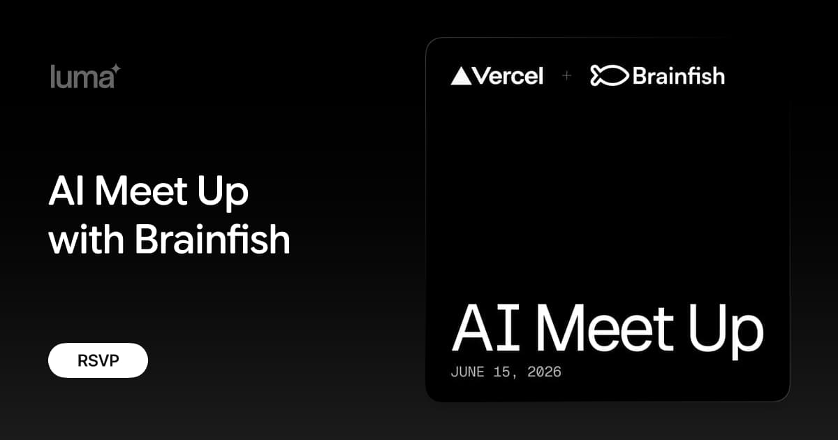 AI Meet Up with Brainfish event poster