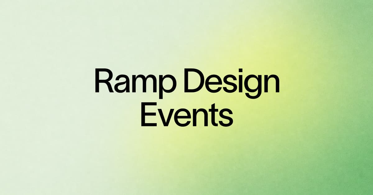 Brand Design Futures with Notion + Ramp event poster