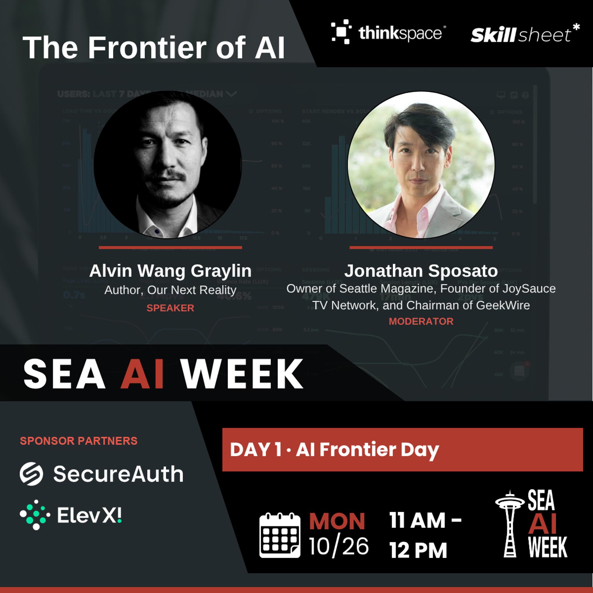 [SEA AI WEEK] Fireside Chat: The Frontier of AI with Alvin Graylin and Jonathan Sposato event artwork