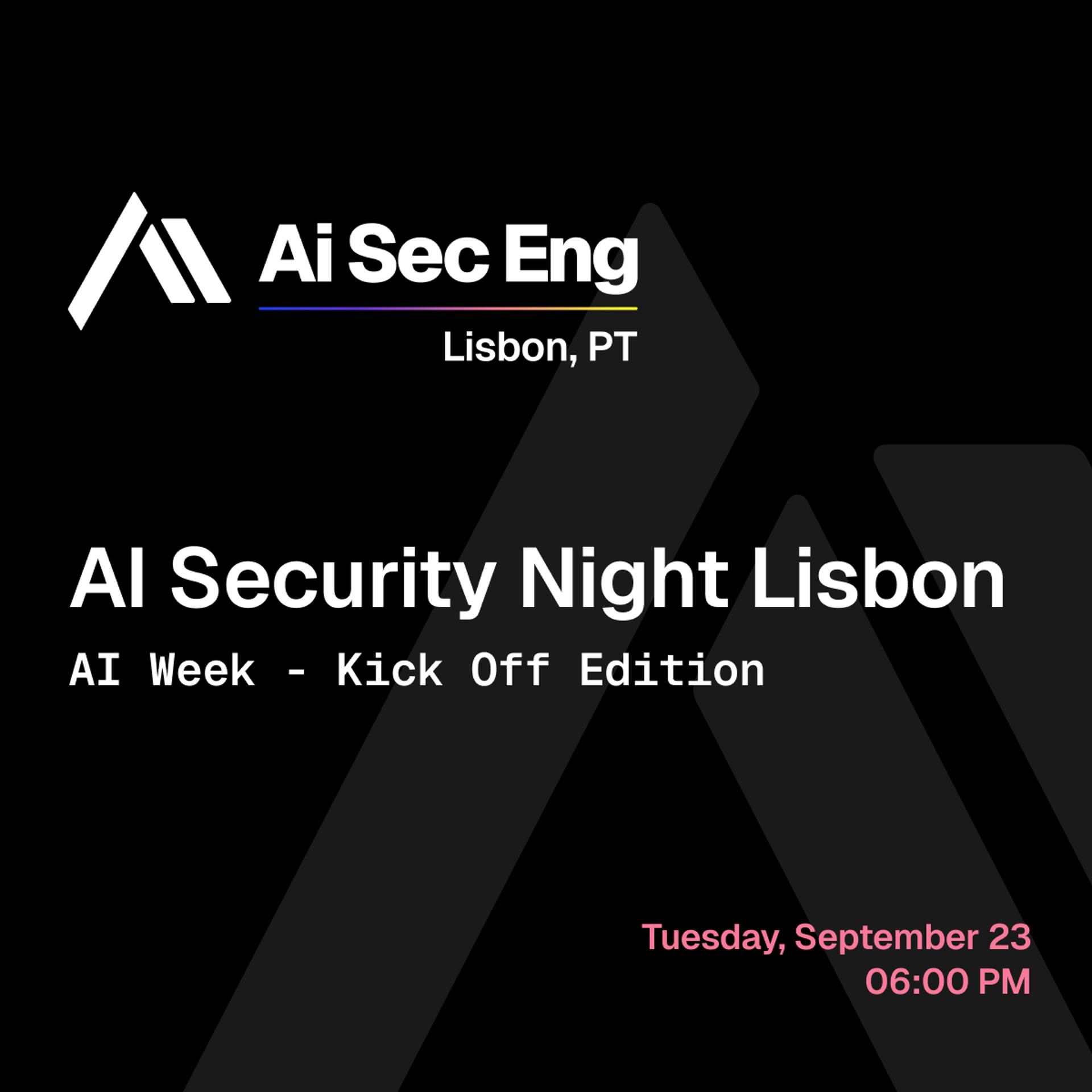 AI Security Night Lisbon event artwork