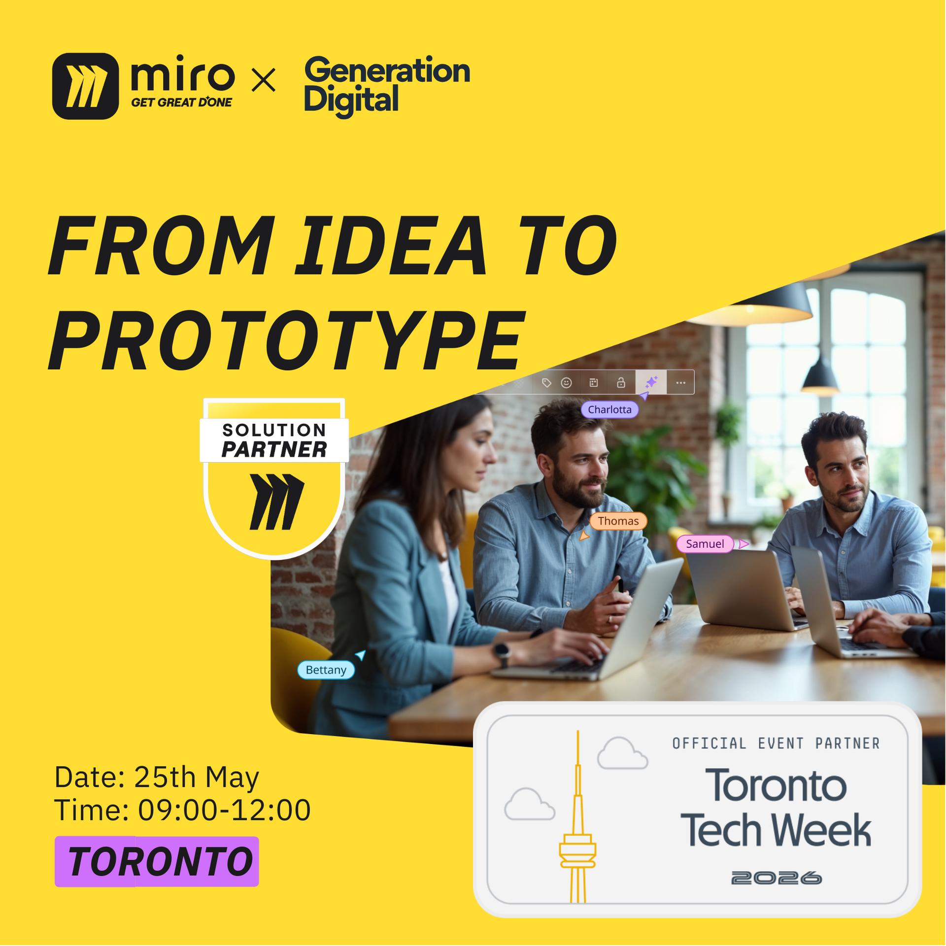 From Idea to Clickable Prototype in Minutes: A Practical Miro AI Workshop
