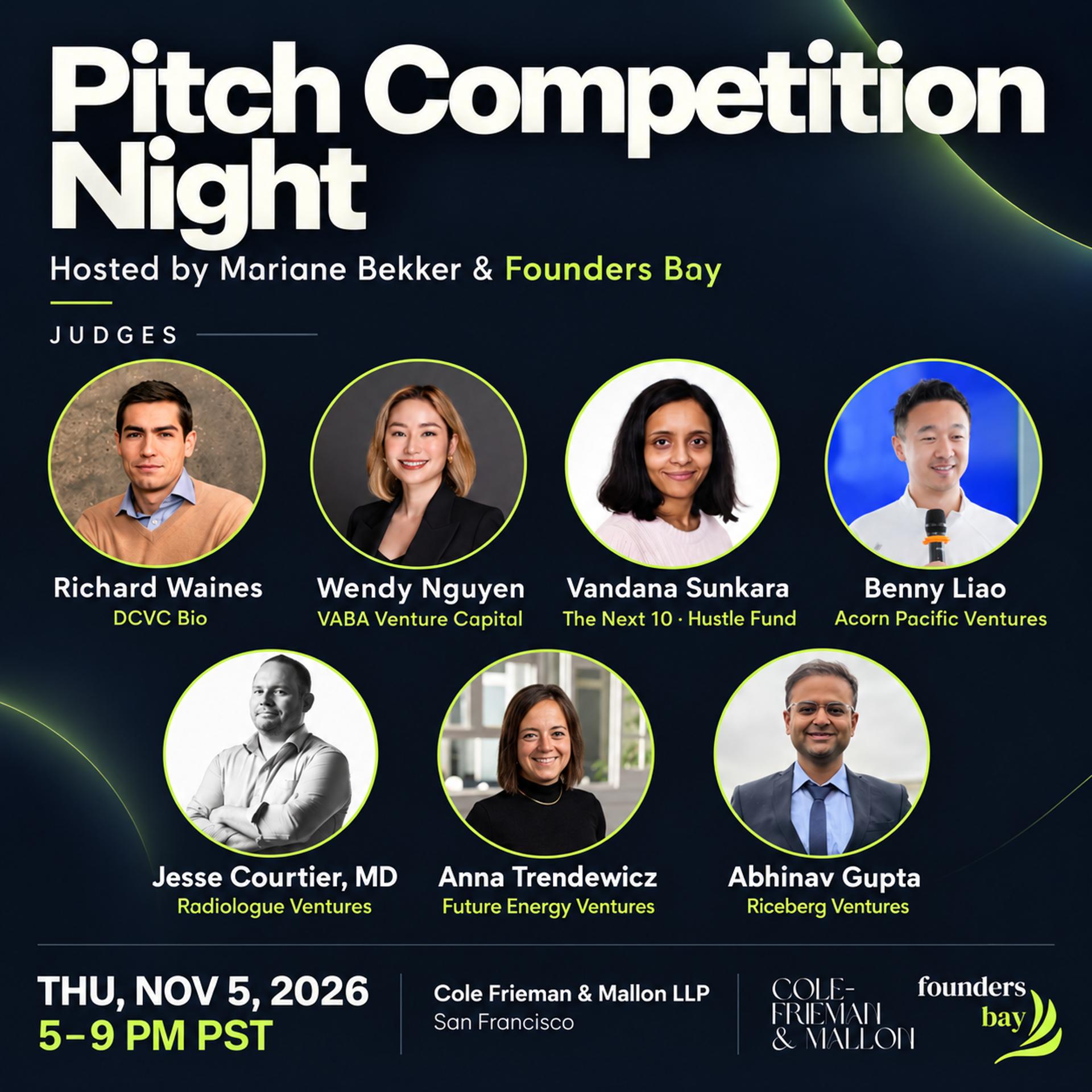 Pitch Competition hosted by Founders Bay event artwork