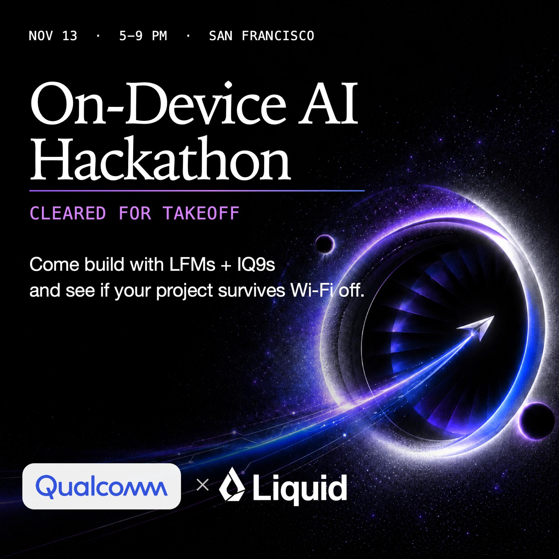On-Device AI Hackathon: Cleared for Takeoff ✈️ event artwork