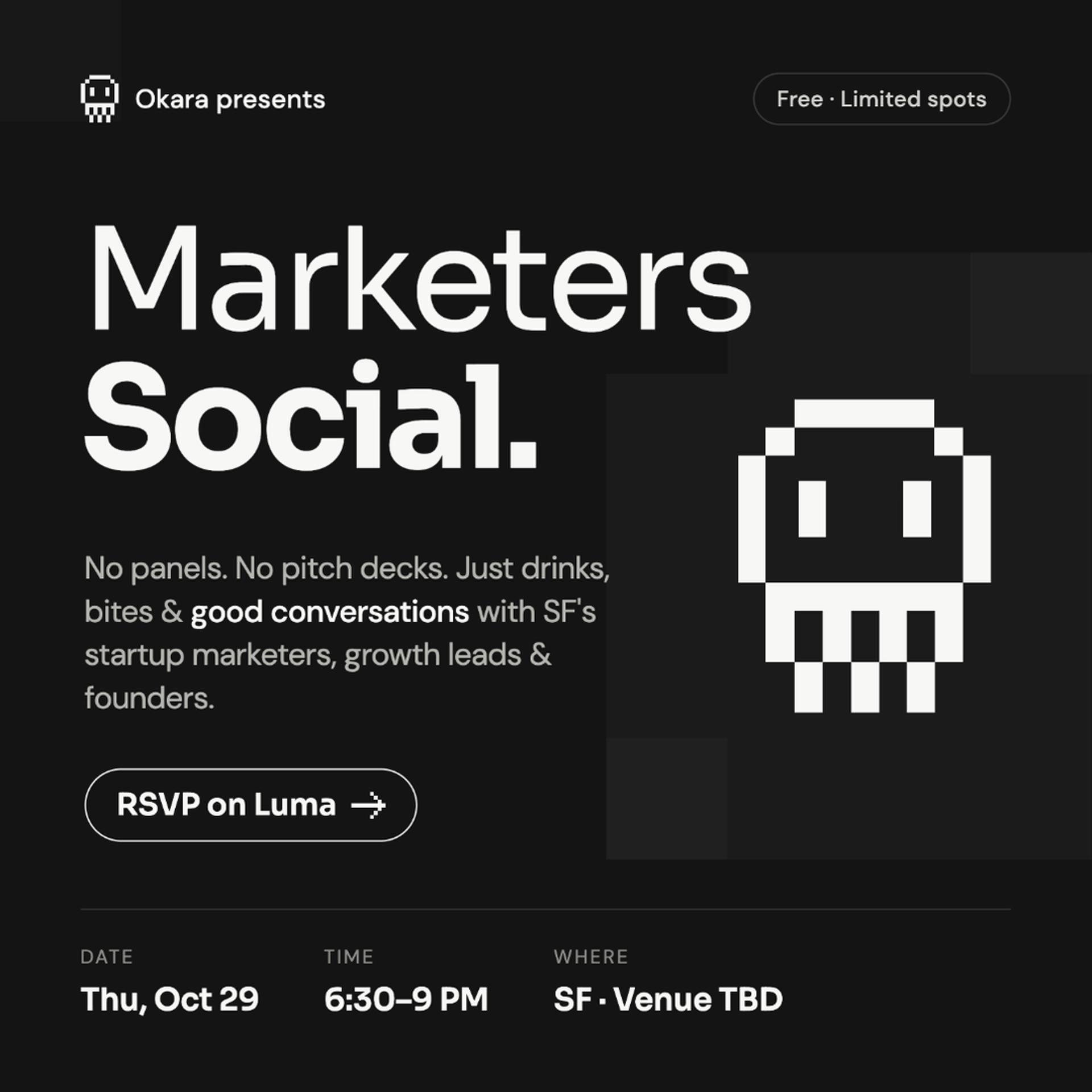 Marketers' Social event artwork
