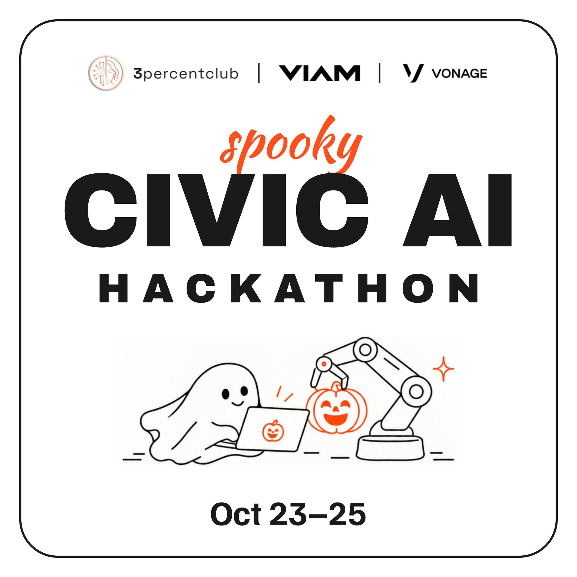 Spooky Civic AI Hackathon: Build Weekend event artwork