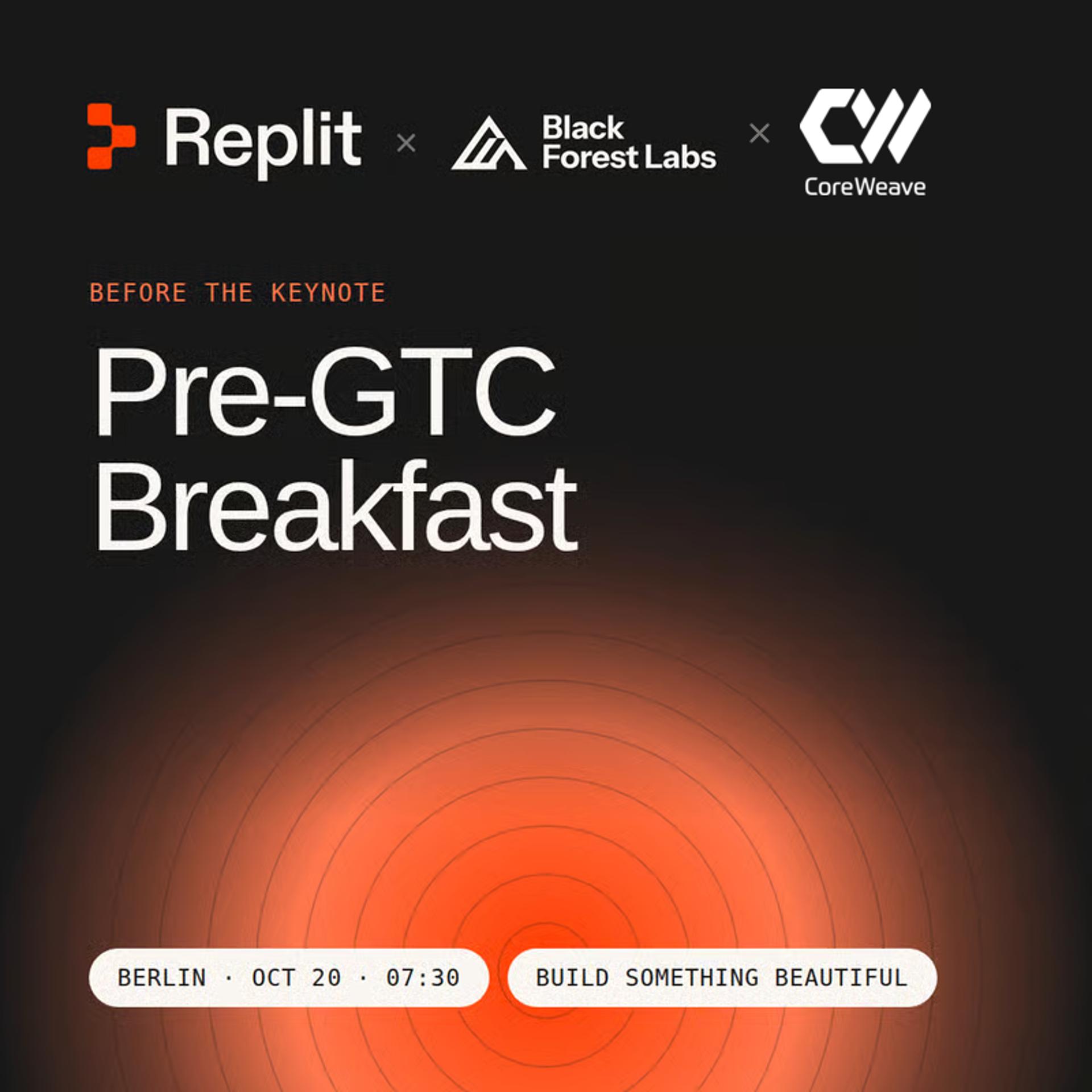 Replit × Black Forest Labs Pre-GTC Breakfast