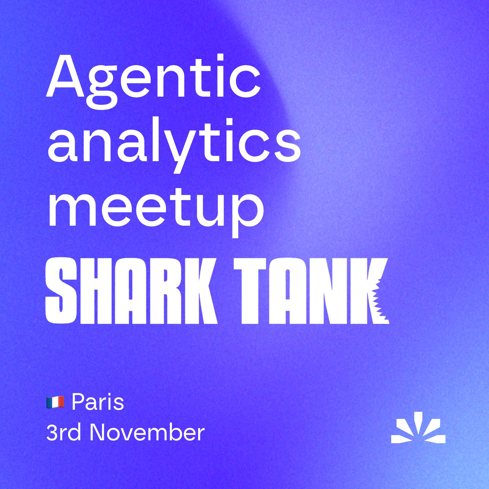 Agentic analytics meetup - Shark tank edition event artwork