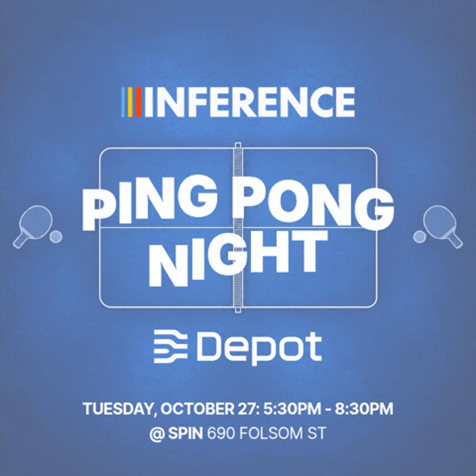 Ping Pong Night // Inference × Depot event artwork
