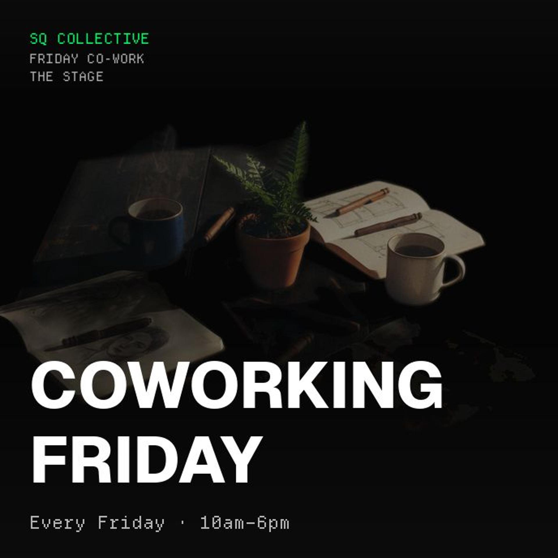 Co-work Fridays @ SQCo - The Stage: Field Notes from an AI-Native Company event poster