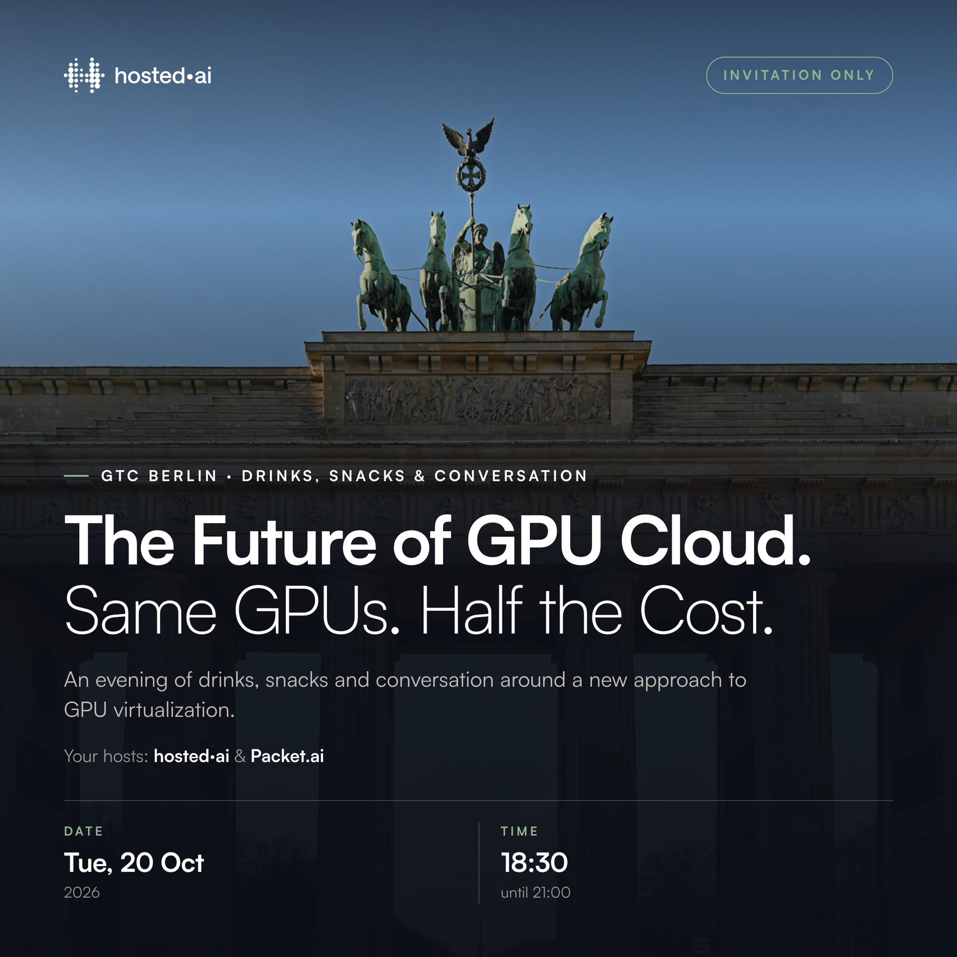 The Future of GPU Cloud: Same GPUs. Half the Cost event artwork