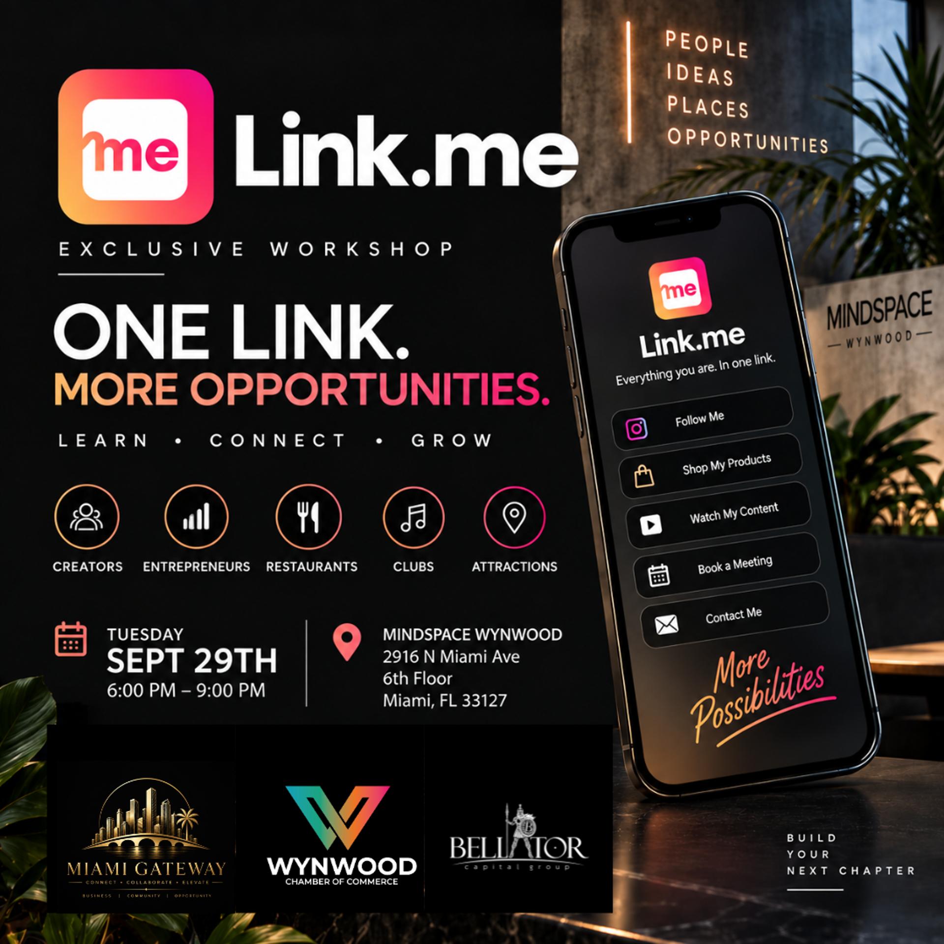 Link.me Workshop & Networking | One Link. More Opportunities.