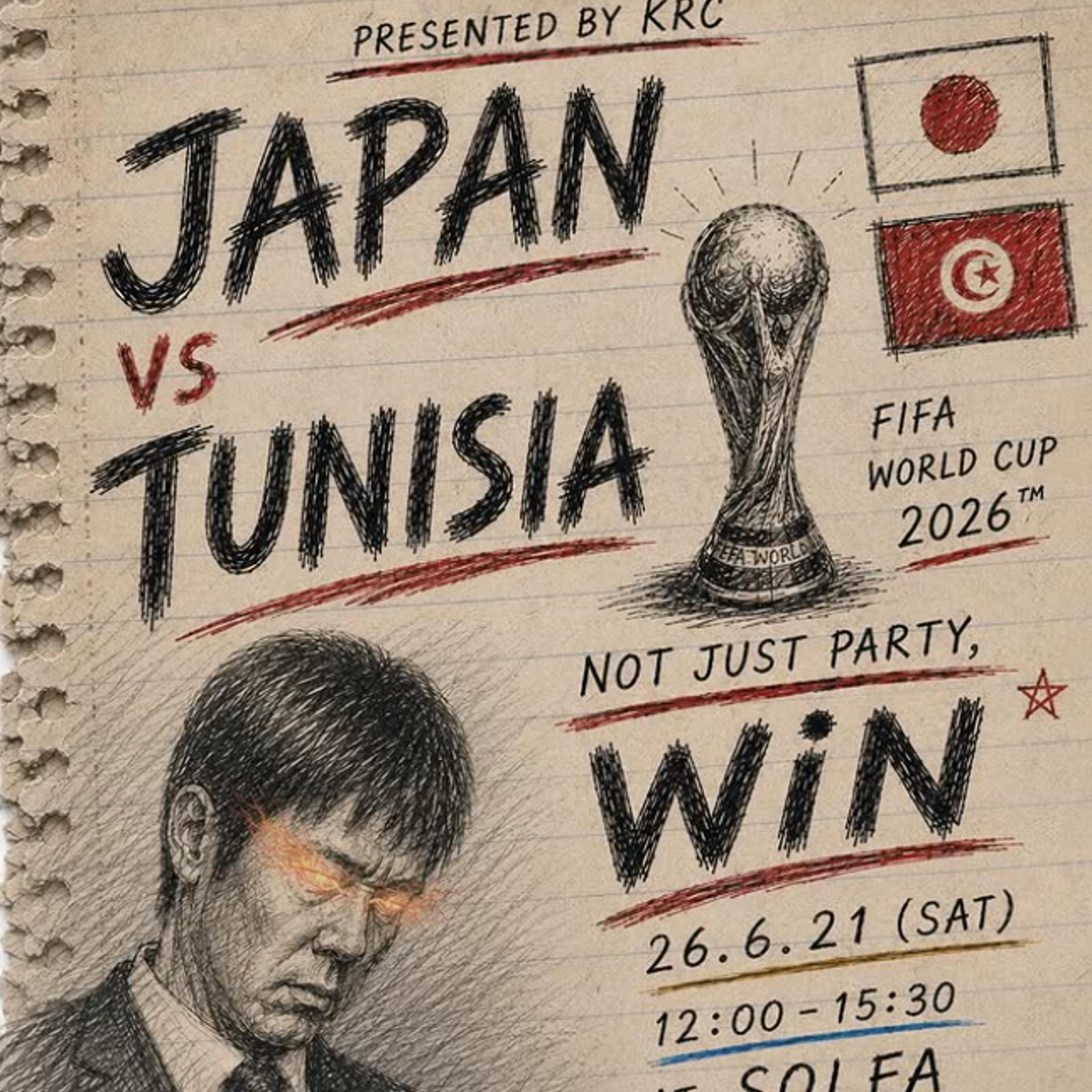 ワールドカップ 日本(japan)対 チュニジア(tunisia)パブリックビュー