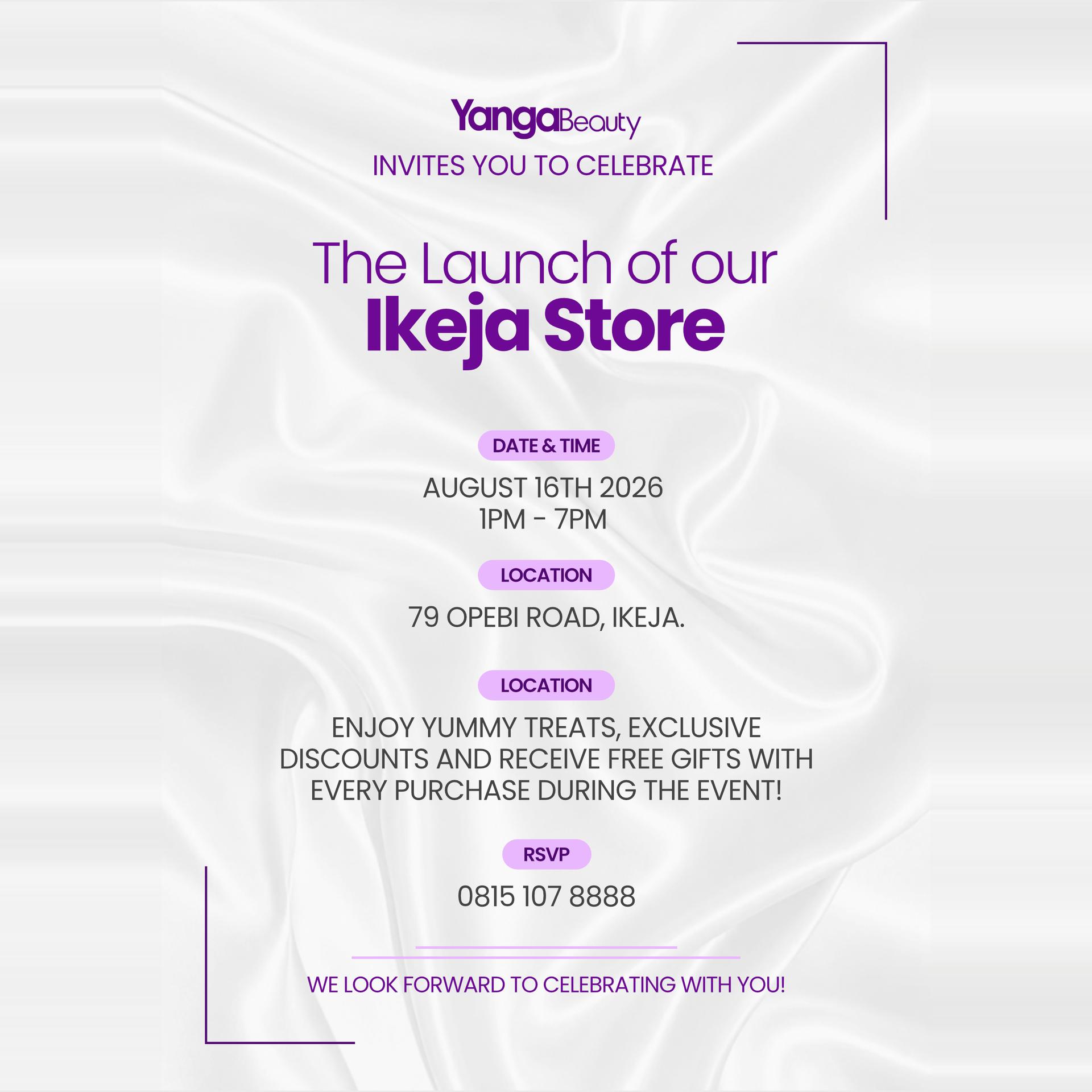 YANGABEAUTY IKEJA event poster