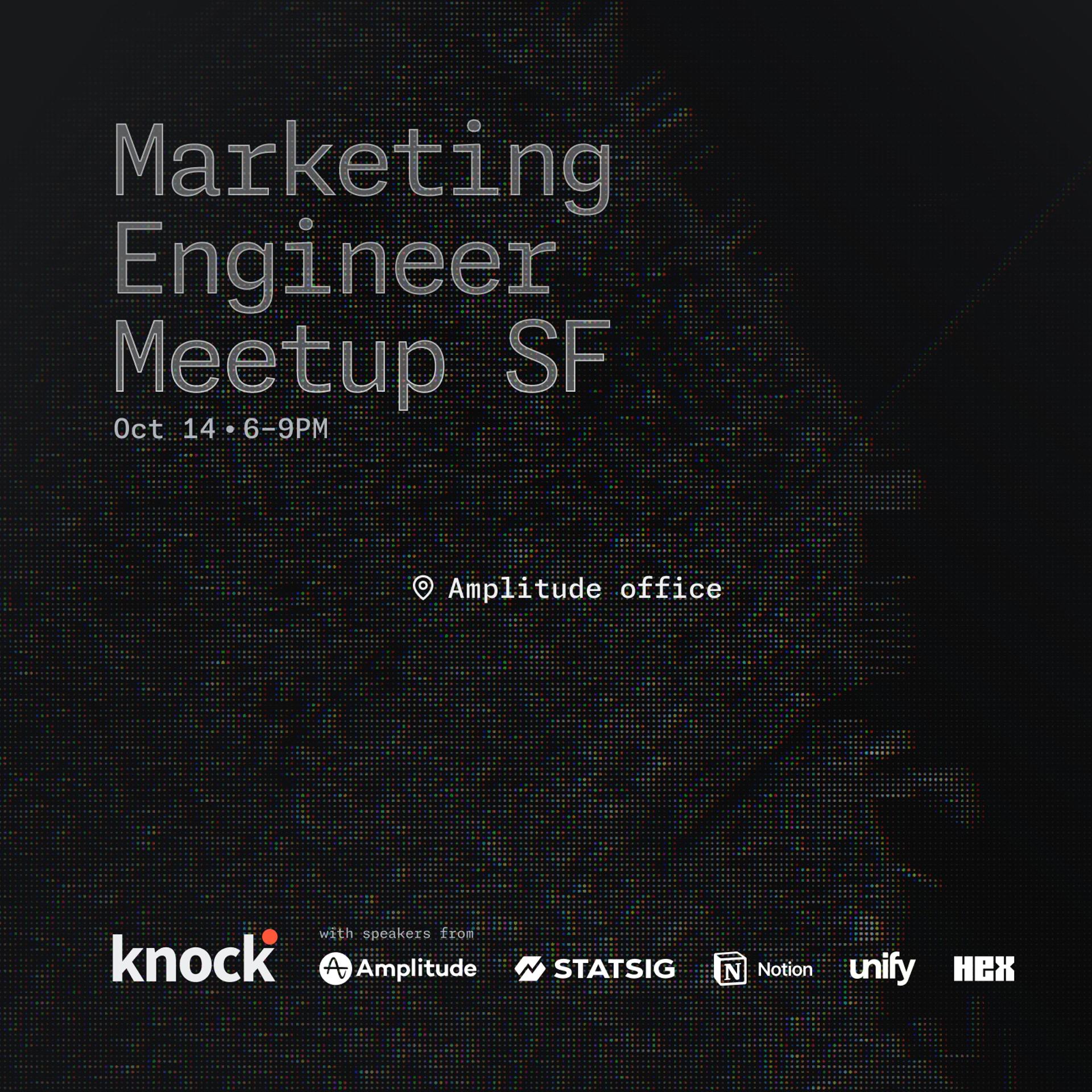 Marketing Engineer Meetup event artwork