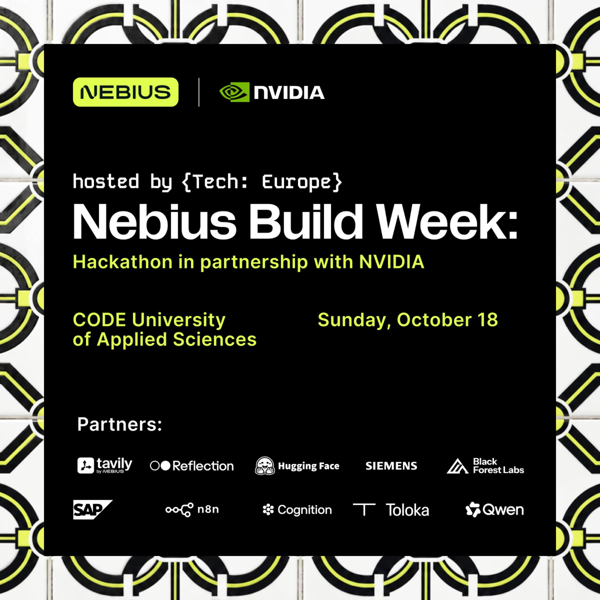 Nebius Build Week Hackathon in partnership with NVIDIA event artwork