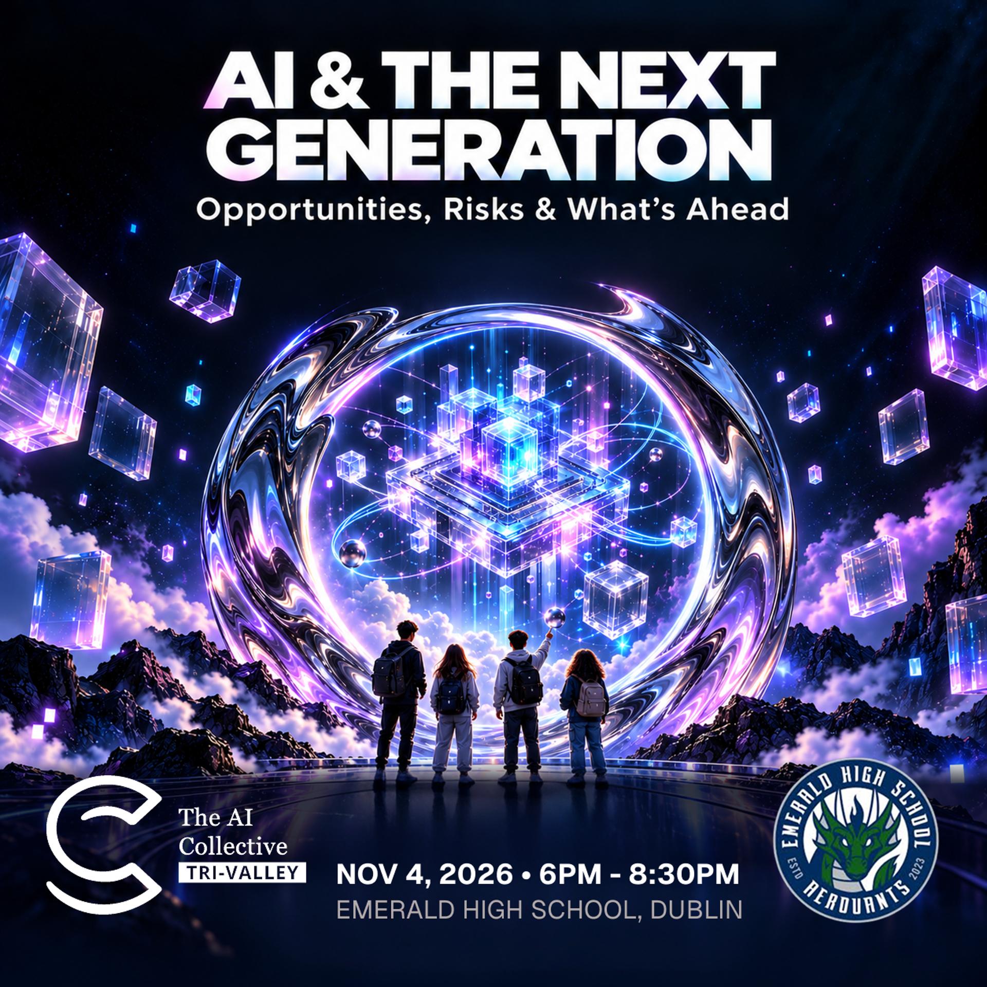 AI & the Next Generation: Opportunities, Risks, and What’s Ahead (w/ The AI Collective) event artwork
