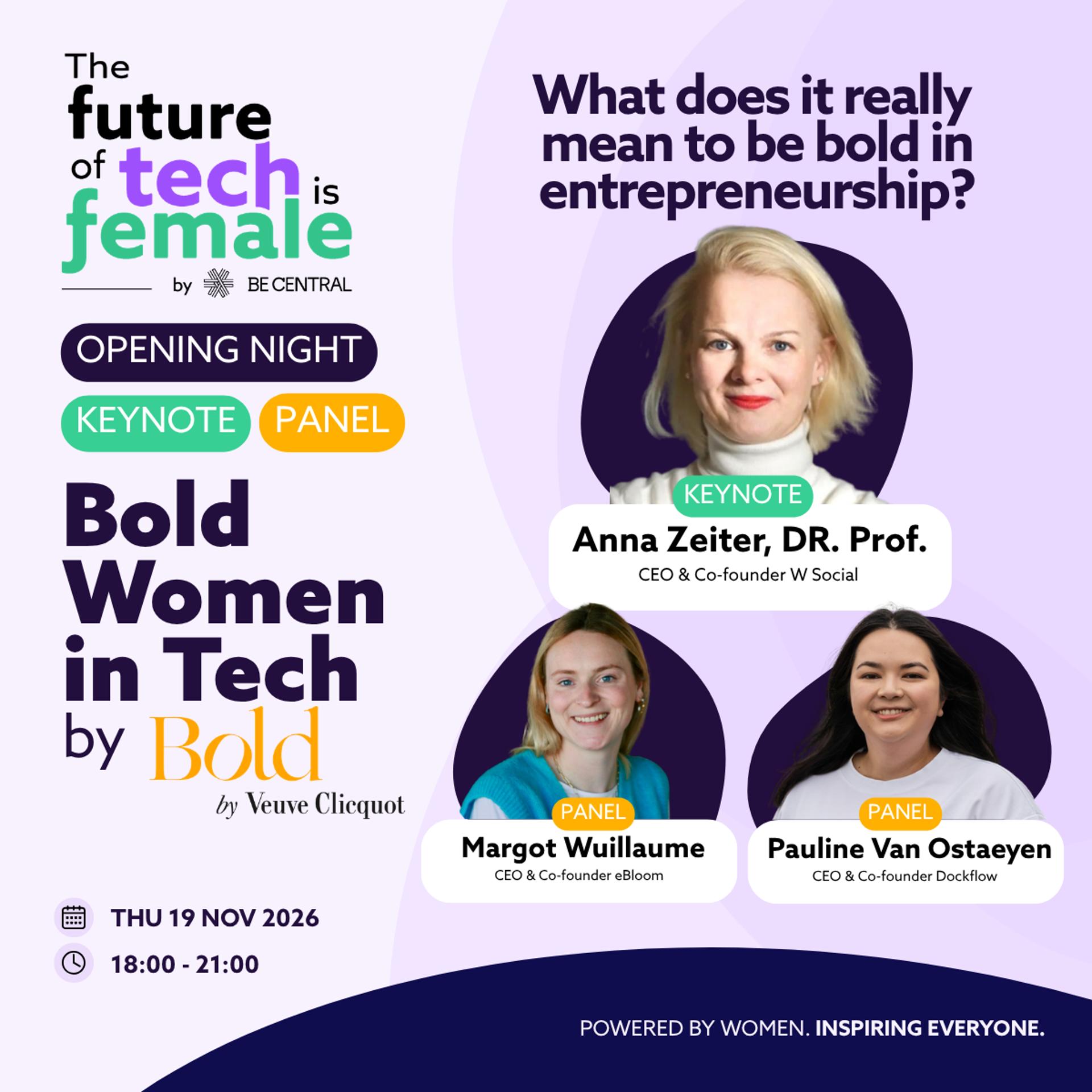 Bold Women in Tech - Opening Night of The Future of Tech is Female