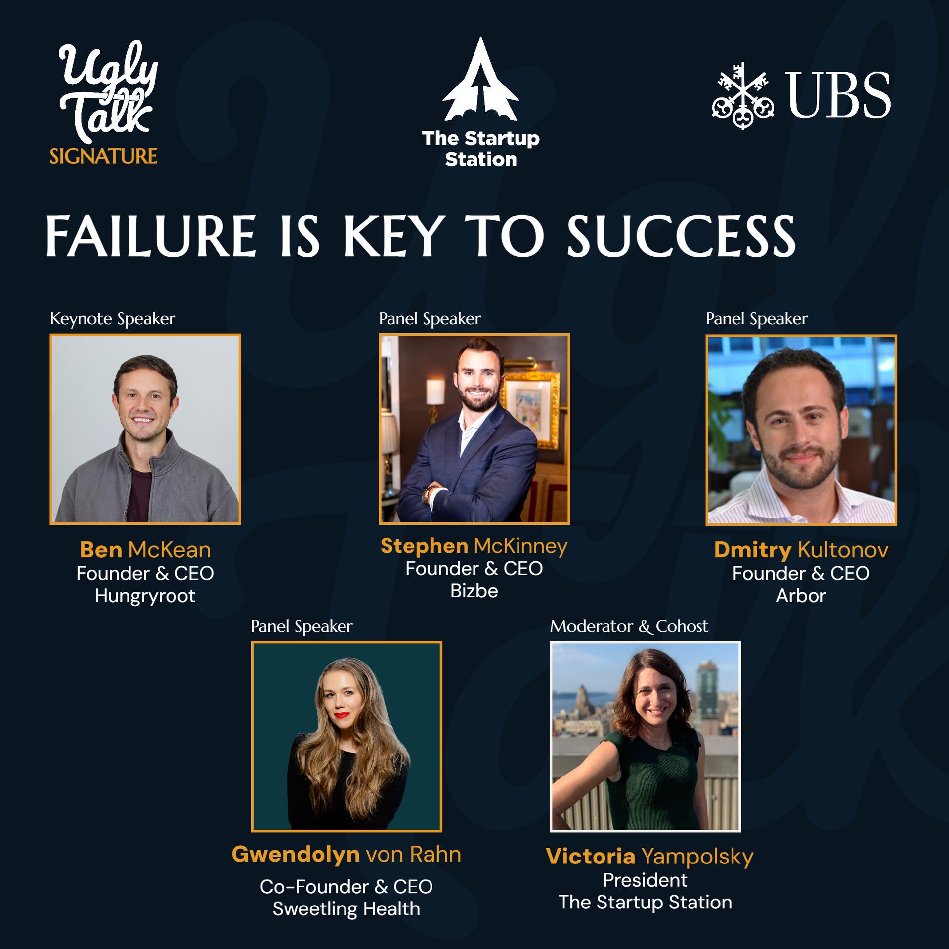 UGLY TALK: FAILURE IS KEY TO SUCCESS event artwork