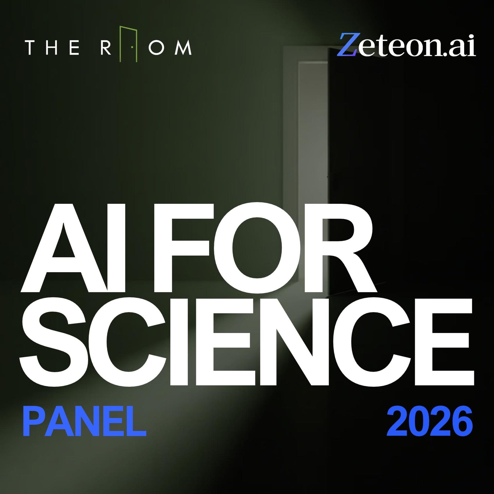 The Room × Zeteon.ai | AI for Science Panel event artwork