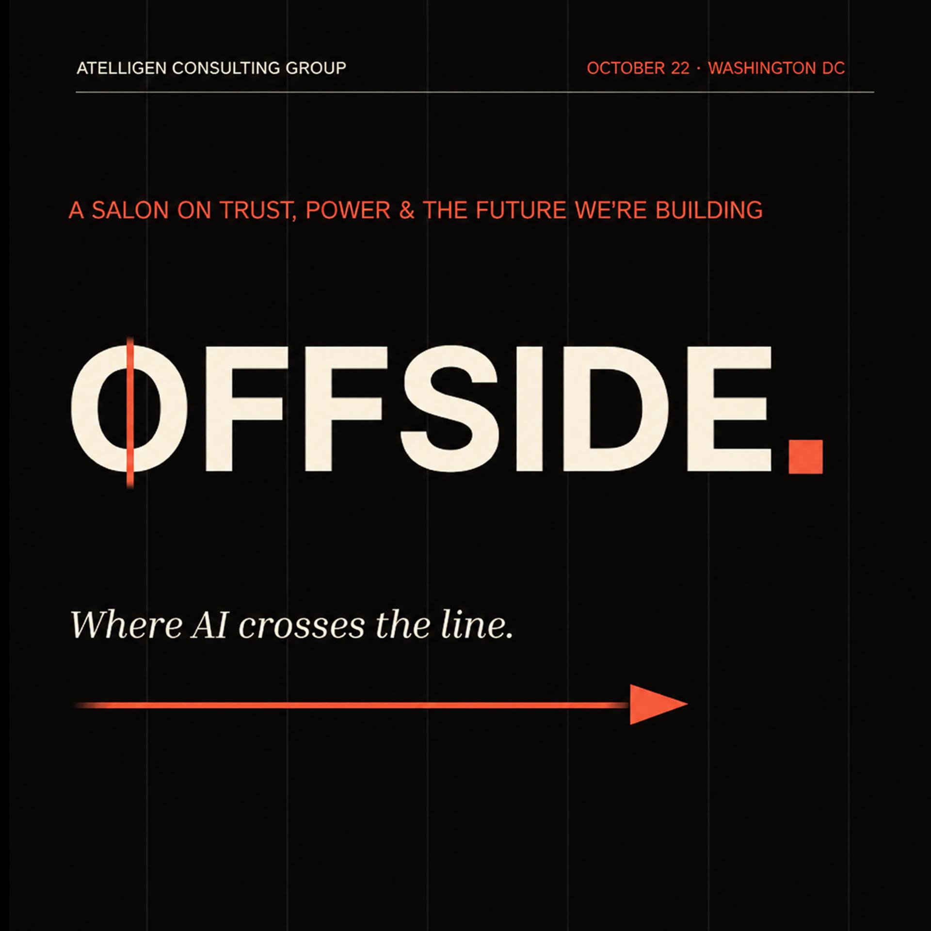 OFFSIDE. Where AI Crosses the Line event artwork
