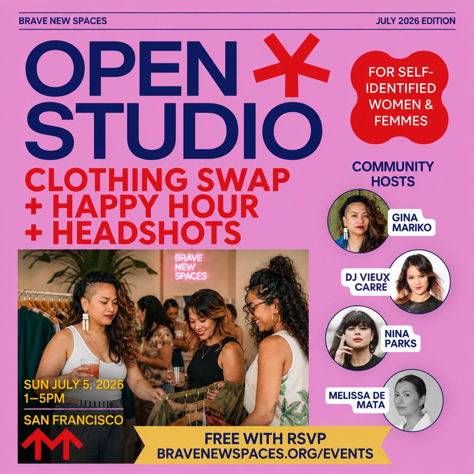 Open Studios: Clothing Swap & Headshots for Women & Femmes