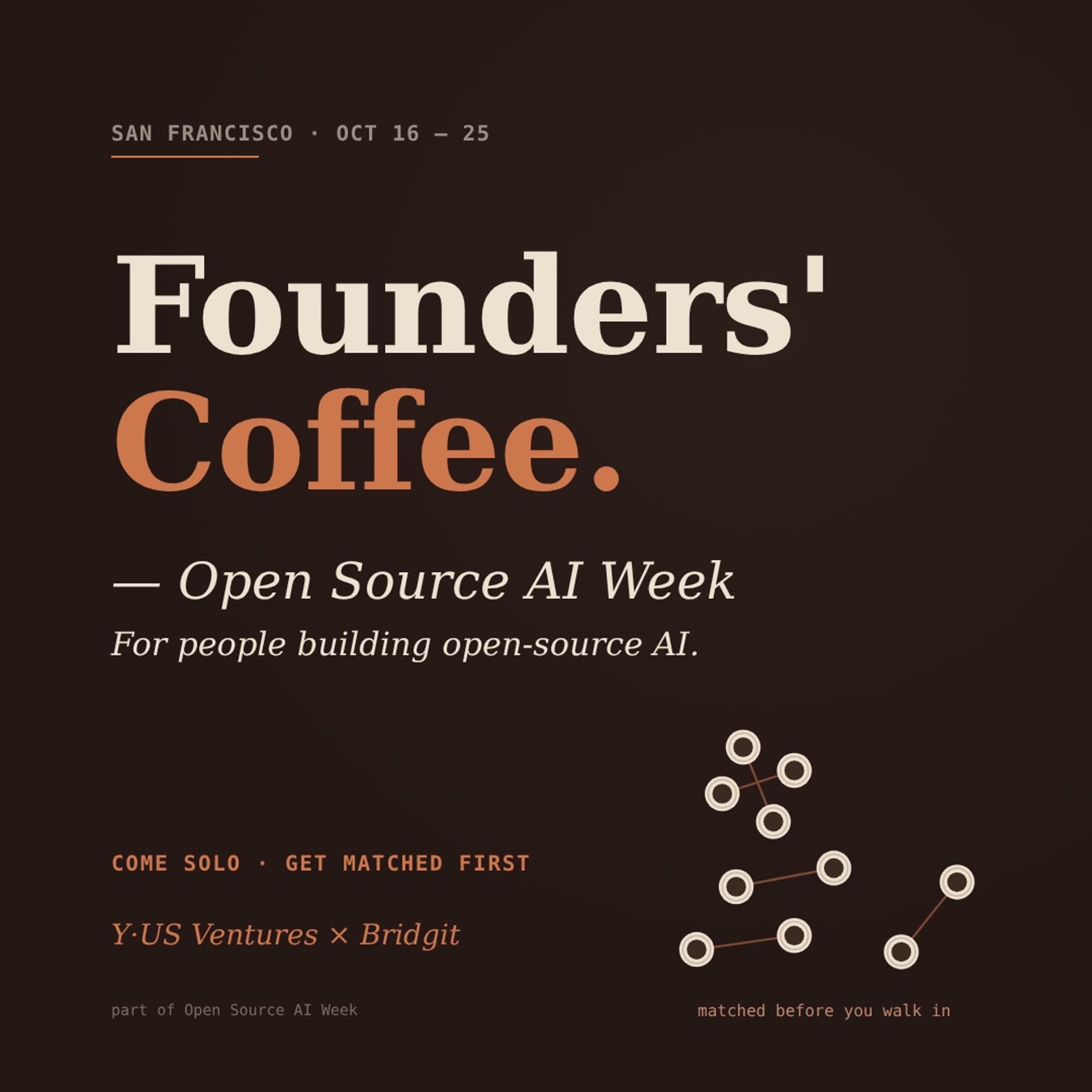 Founders’ Coffee · Open Source AI Week event artwork