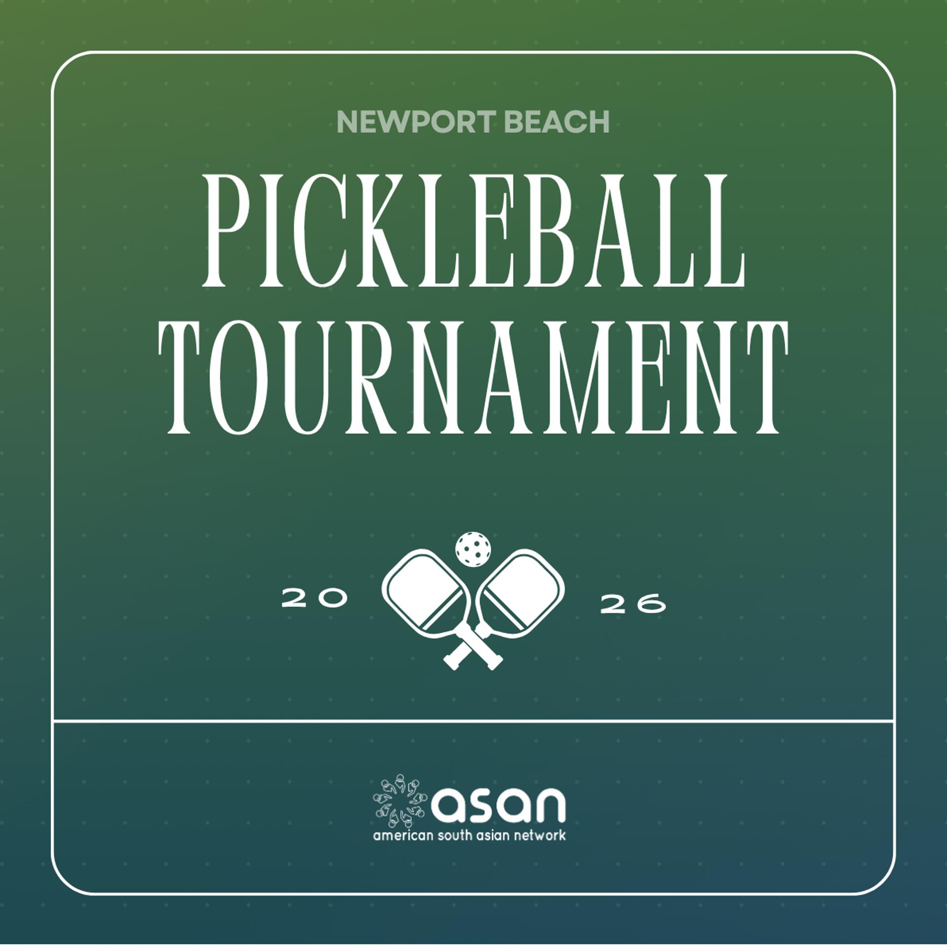Event artwork for ASAN Pickleball Tournament