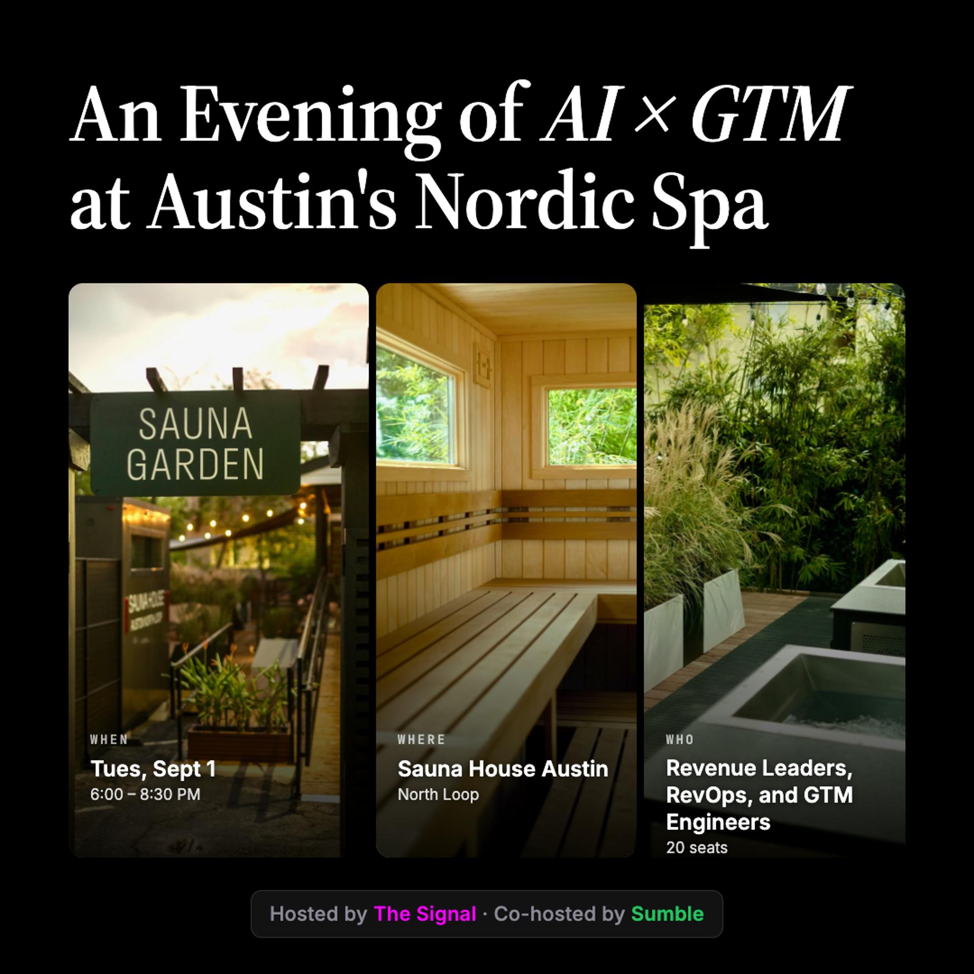 ATX AIxGTM Sauna & Cold Plunge Evening