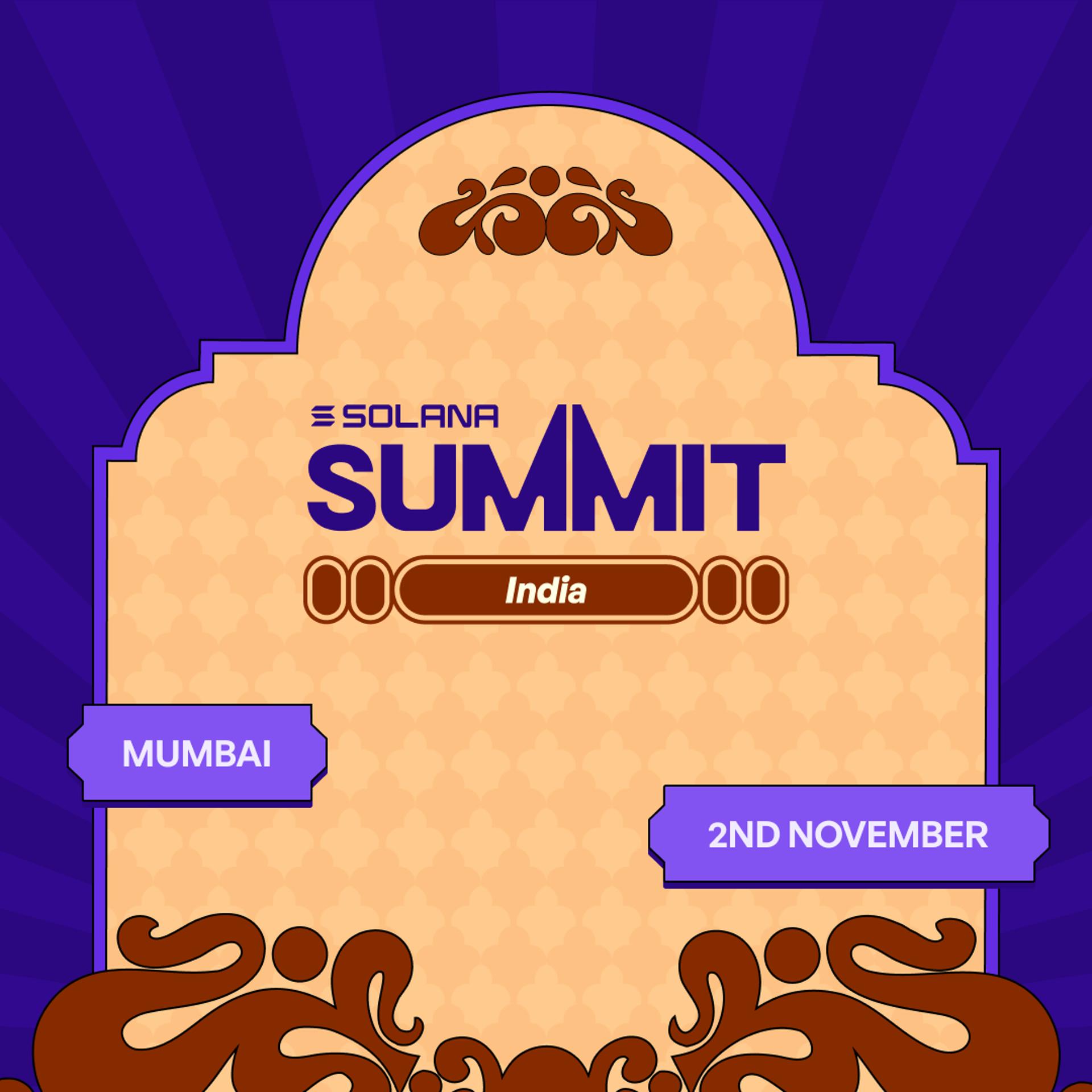 Solana Summit India — event poster