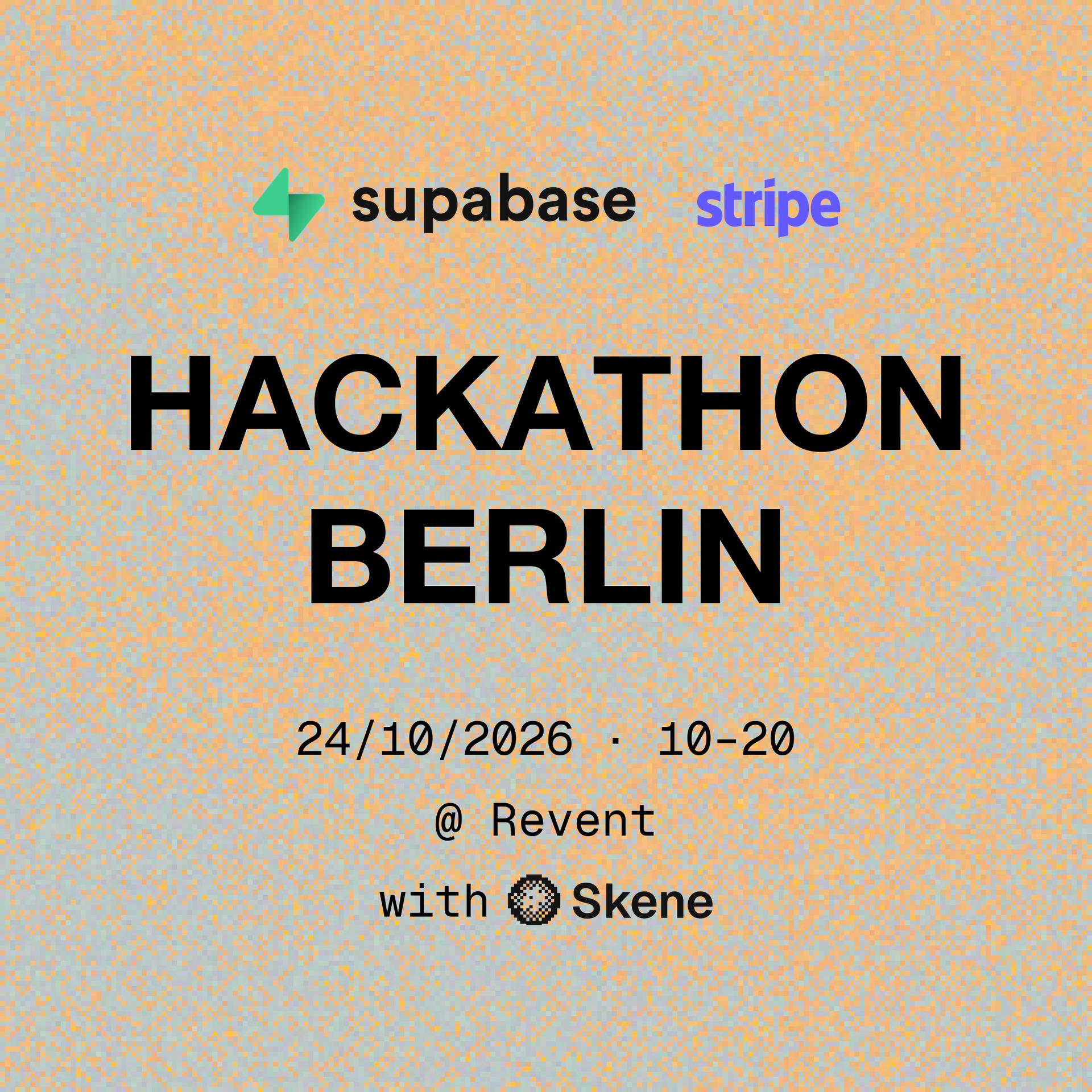 Stripe x Supabase: AI Payments for the Real Economy Hack event artwork
