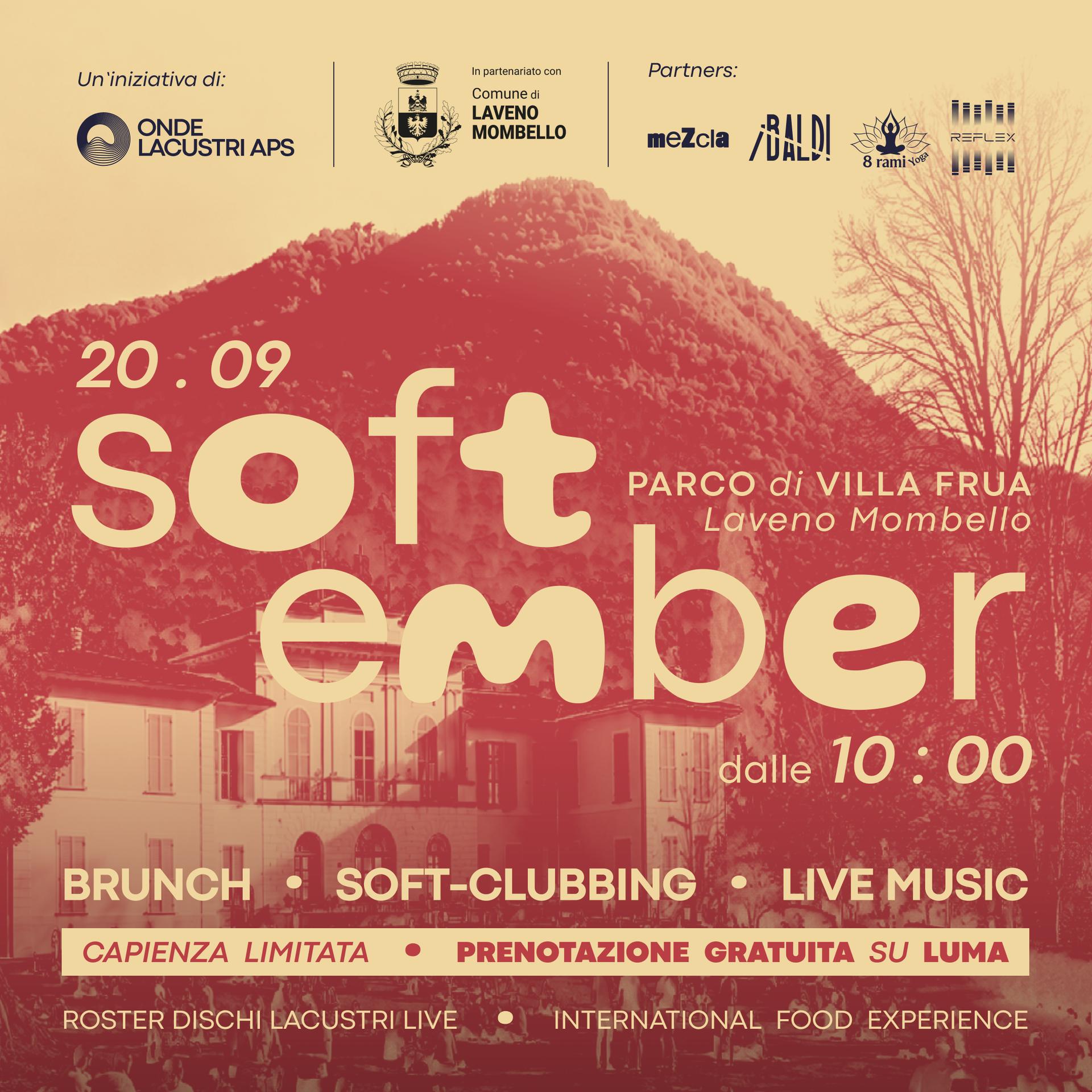 Softember. Soft-clubbing, brunch e live music by Dischi Lacustri — Otros · Provincia di Varese