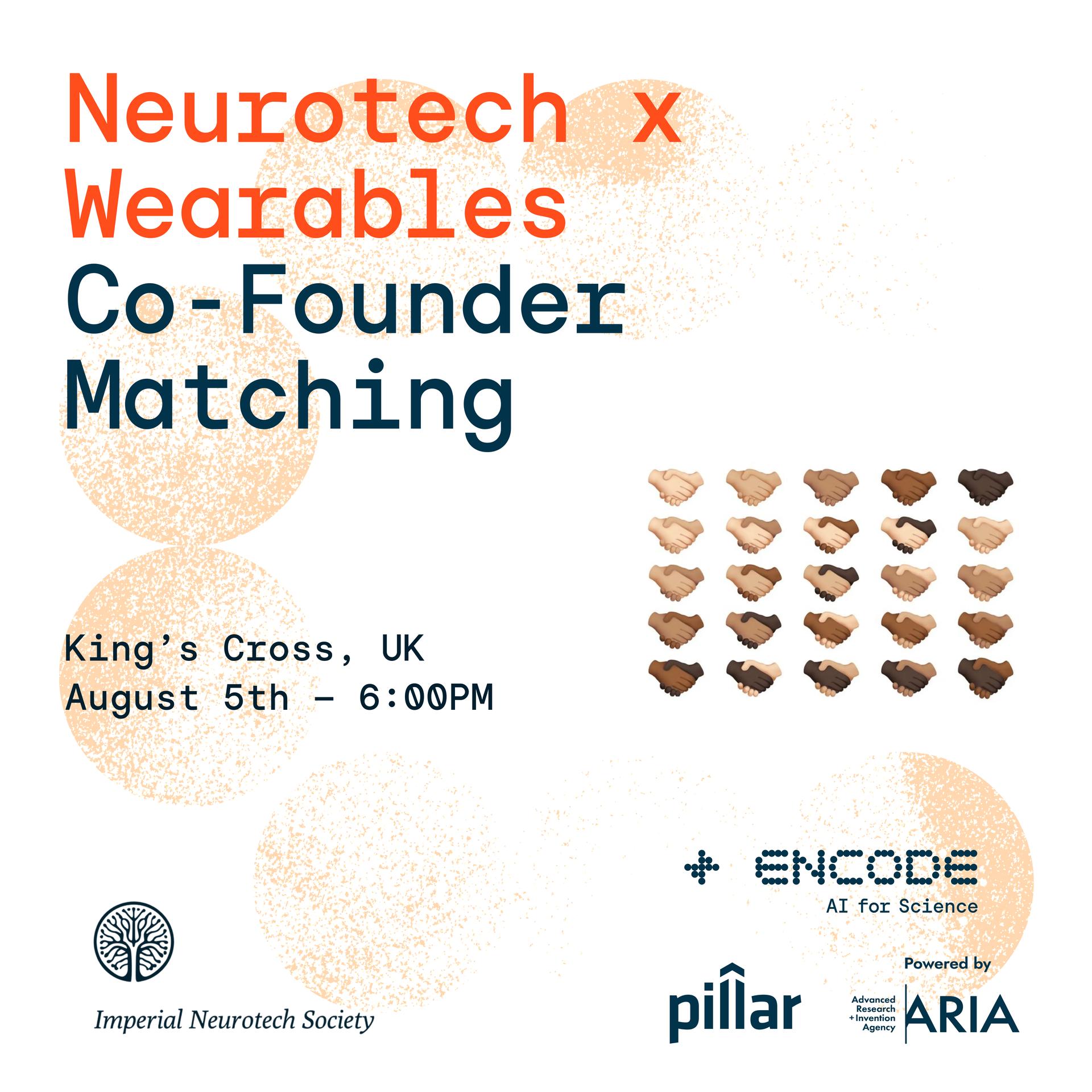 Neurotech x Wearables Co-Founder Matching event poster